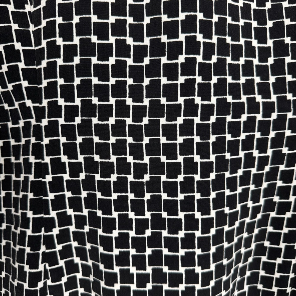The Limited Black White Geometric Shirt Dress Roll Tab Sleeve Women's L - Picture 4 of 6